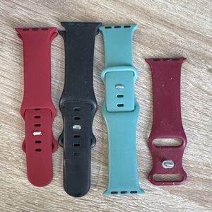 38mm Apple Watch Band Set - Red, Black, Teal - [Brand]